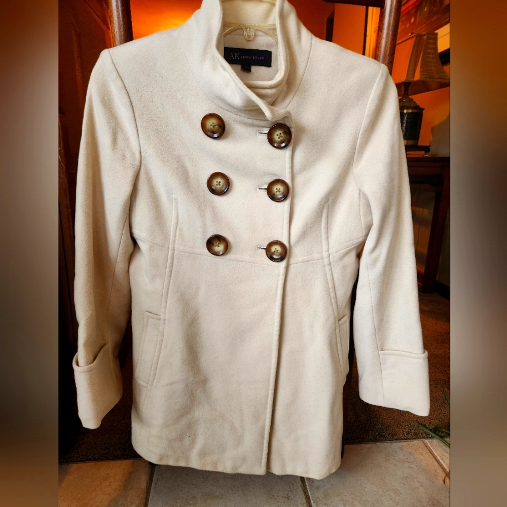 Off white Anne Klein Pea Coat (L)